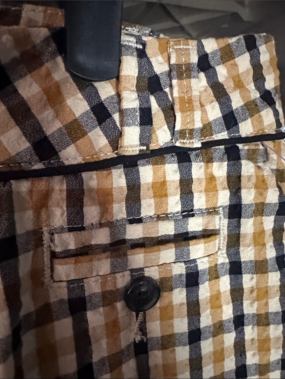 Maeve Checked Chinos in Mustard and Black - Picture 7 of 13